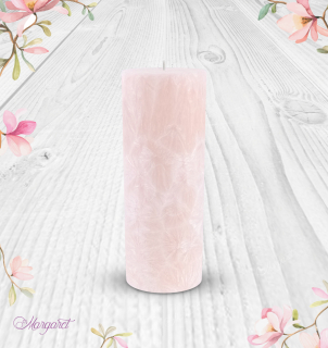 Svíčka Válec 2 (17 cm) – Pudrová / Vanilla Cashmere / Květinka